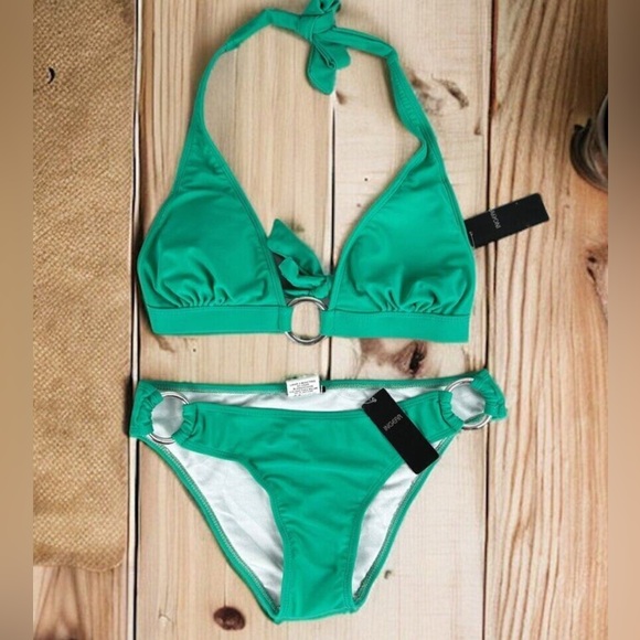 Vix Other - Hunter green Halter Bikini Set